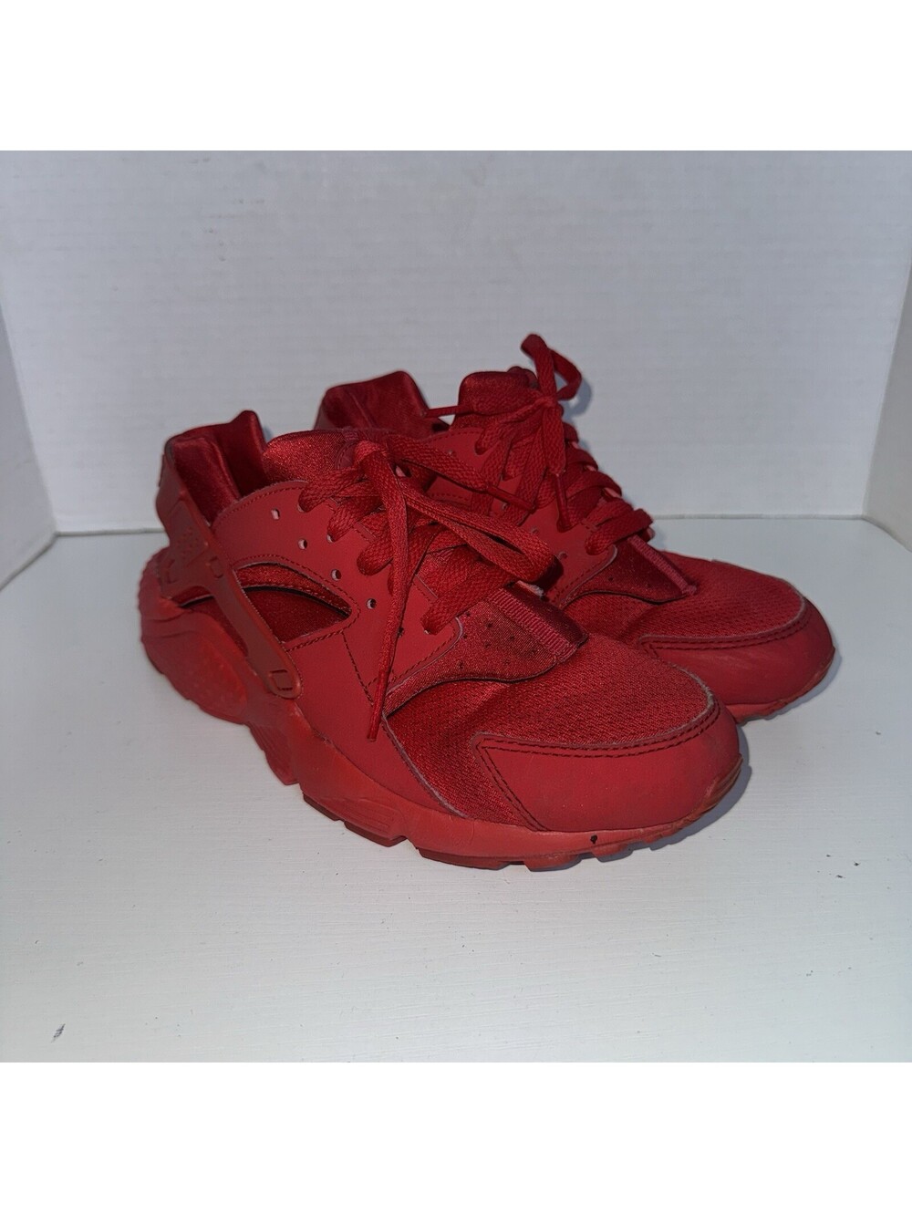 Nike Air Huarache Run Mens Size 6.5 Red Athletic Running Walking Shoes Sneaker